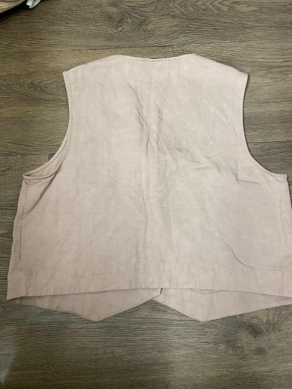 & Other Stories Pale Blush Linen Button Vest - Picture 6 of 6